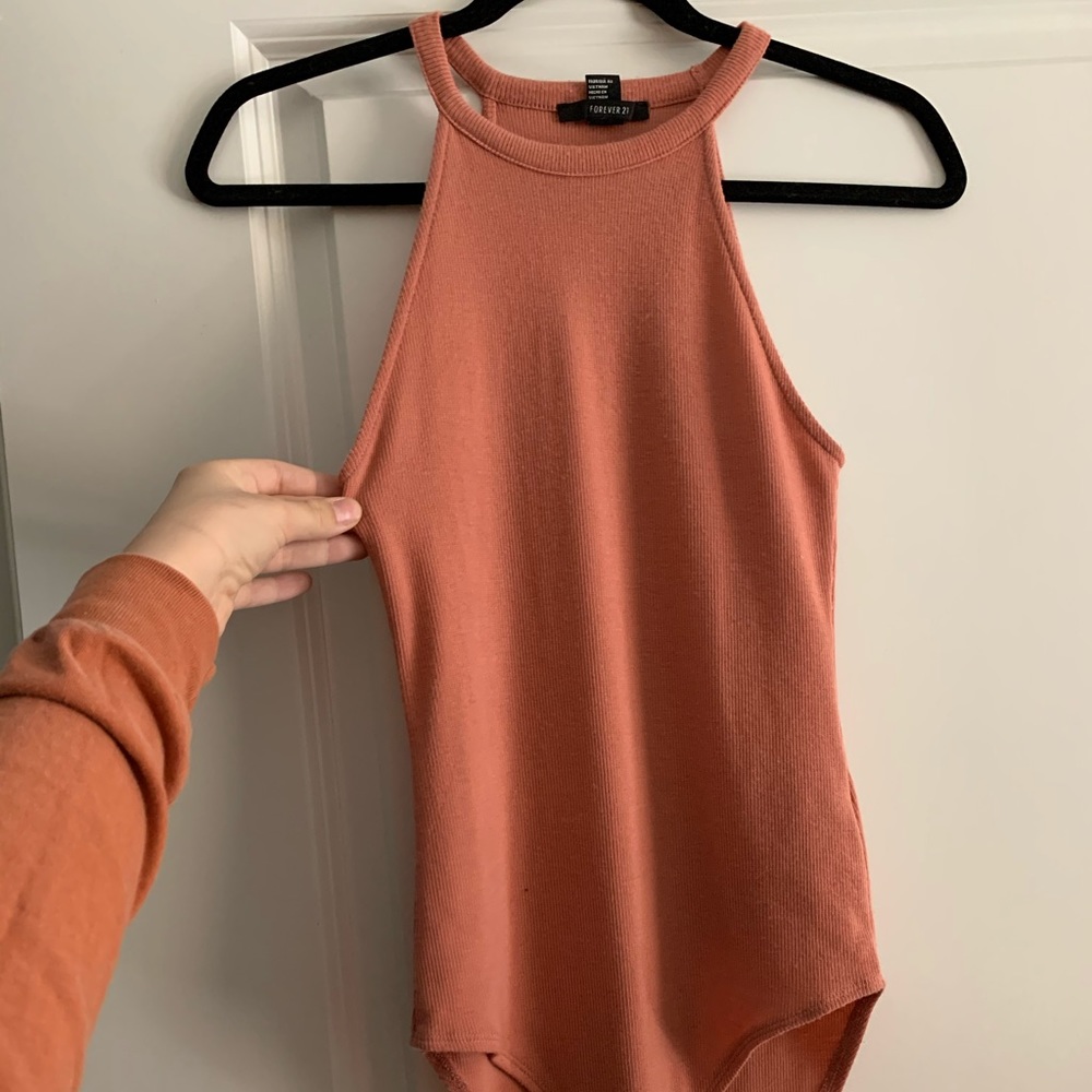 Peachy-pink bodysuit